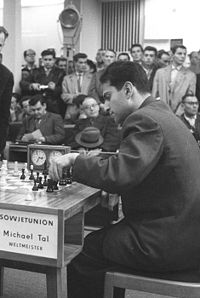 Mikhaïl Tal à Leipzig en 1960