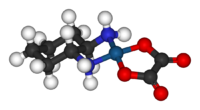Structure et modèle éclaté de l'oxaliplatine