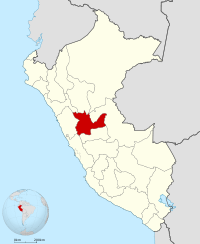 Localisation de la région Huánuco