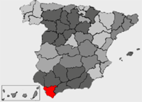 Localisation de la province de Cadix
