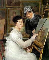 Autoportrait de Rolinda Sharples avec sa mère Ellen Sharples (debout)