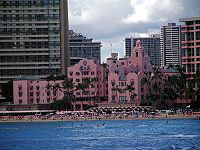Royal Hawaiian Hotel seen from the sea.jpg