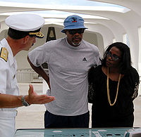 Latanya Richardson et Samuel L. Jackson le 5 novembre 2005 à Pearl Harbor