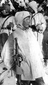 Simo Häyhä durant la Guerre d'Hiver.