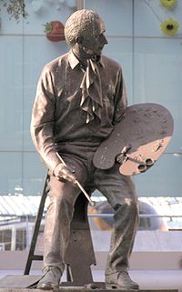 Statue par Philip Jackson, gare de Waterloo, Londres