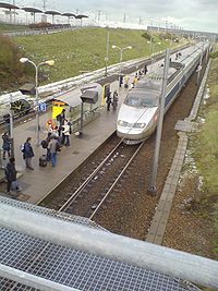 TGV Sud-Est entrant en gare (partie TER).