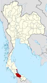 Localisation de la province en Thaïlande.