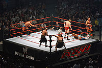 WWE-Triple-Threat-Tag-Title-Match in progress,-RLA-Melb-10.11.2007.jpg