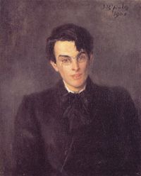 Portrait de William Butler Yeats par son père John Butler Yeats, 1900.