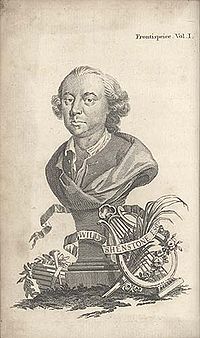 Portrait en buste du poète en frontispice de l'édition de ses œuvres complètes (1765)