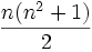 \frac{n(n^2+1)}{2}