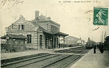 La gare d'Épône - Mézières vers 1900.