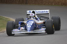 Photo de la Williams FW16B de Damon Hill, ici pilotée par David Coulthard