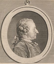 Portrait gravé de Clairaut par Charles-Nicolas Cochin fils et Louis Jacques Cathelin, d'après un dessin de Carmontelle.