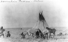 Tribu Assiniboine dans le Montana, 1890-91