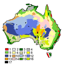 carte de la végétation australienne