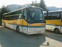 Un autocars VFD aux dépôt de la maison du conseil général de Villard-de-Lans.