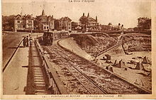 Carte postale ancienne montrant le Tramway de Royan à Pontaillac