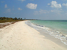  Photo de la plage de sable de Bahia Honda Key.
