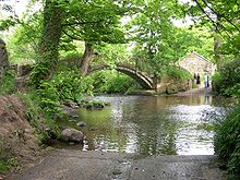 La rivière Beck à hauteur de Bingley, village voisin de Cottingley.