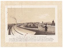 Carte du chemin de fer de Paris à la mer publiée en 1838.