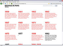Archives en ligne de la biennale de Paris http://archives.biennaledeparis.org