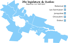 Carte 35e législature du Québec - Saguenay-Lac Saint-Jean.svg