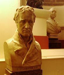 Buste de Charles Sylvester, sculpture de Francis Chantrey (Musée de Derby)
