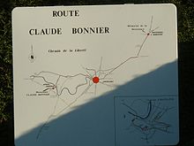 Panneau de la Route Claude Bonnier