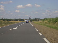 Photographie de la route départementale vers les Martres-d'Artière, un nouveau tronçon.