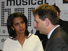 Audrey Pulvar, ici avec le député socialiste Daniel Goldberg en mars 2009.