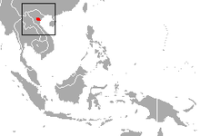  Carte de l'Asie du sud est avec un point rouge sur le Viet Nam