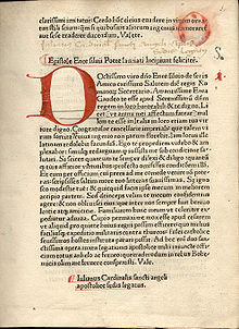 Aeneas Sylvius, epistolae. Imprimé par Johannes Mentelin in Strasbourg, 1472