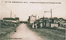 Le tramway de Boulogne à son terminus de Hardelot, avant 1914