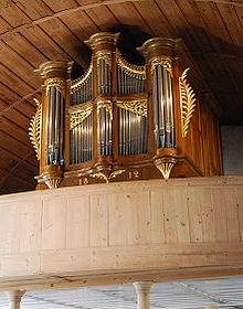Erlenbach, vue de l'orgue de 1812