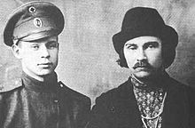 Essénine à gauche et Kliouïev à droite, en 1916 du temps de leur amitié