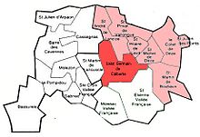 carte plaçant St-Germain dans la communauté de commune
