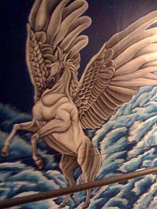Antik personnage Pegasus Méduse Persée CHEVAUX statue sculpture Olympe DIEU CAVALIER personnage 