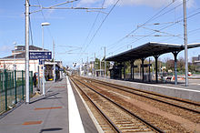 Intérieur de la gare, voies en direction de Saint-Malo