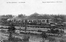 Une rotonde de la gare du Teil, vers 1900