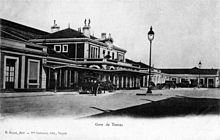 Le bâtiment voyageurs de 1857 pris en photo au début des années 1900.