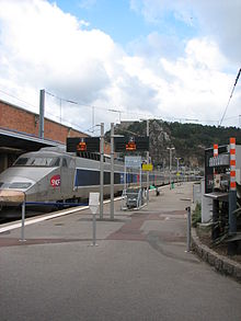 TGV à quai à Cherbourg