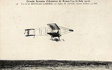 Le vol d'un biplan en 1910 à Rouen