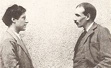 Photographie représentant Keynes et Duncan Grant face à face