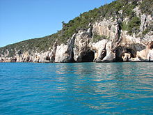 Image des grottes depuis la mer