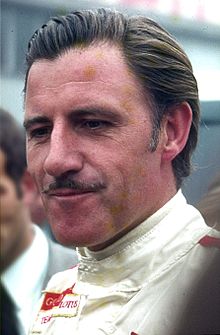Photo de Graham Hill le père de Damon, lors du Grand Prix d'Allemagne 1969