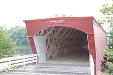 Le pont couvert Holliwell dont on voit l’entrée
