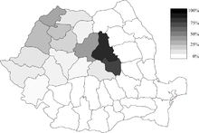 Zones habitées par les Hongrois en Roumanie
