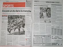 Article du Journal de Saône-et-Loire sur un match de l'Elan Chalon contre Le Mans en 2011