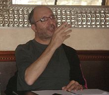 Jean-Claude Michéa lors d'une réunion du MAUSS à Paris en janvier 2008.